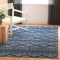 SAFAVIEH Area Rug 3x5 - Tulum Collection - Navy & Ivory, Moroccan Boho Tribal Design, Non-Shedding & Easy to Clean, Ideal for Entryway, Foyer, Accent Space, Bedroom (TUL272N)