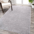 Eyely UES100A-4 Supersoft Haze Solid Low-Pile Indoor Area Rug Casual;Contemporary;Solid;Traditional, Bedroom, Kitchen, Living Room, Easy-Cleaning, Non-Shedding, 4 X 6, Gray