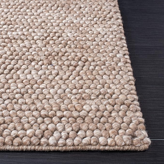 SAFAVIEH Area Rug 11x15 - Natura Collection - Large - Brown, Handmade Wool Blend, Textured Design, Ideal for Living Room, Bedroom, Dining Space (NAT620T)