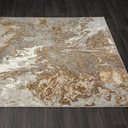 LUXE WEAVERS Marble Swirl Abstract Area Rug, Gray 8x10