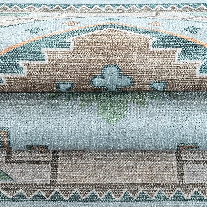 Oriental Rug. Washable Vintage Turkish Oushak Antique Inspired Area Rugs. Runner Rugs Luxury Living Room Bedroom Bathroom Kitchen Nursery Home Office (856GG, 7'5" x 9'8")