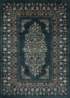 Loloi Rifle Paper Co. Laurel Collection LAU-02 Navy 2'-8" x 4' Accent Rug