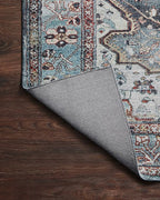 Loloi Margot Collection MAT-05 Ocean/Brick 2'-3" x 3'-9" Accent Rug feat. CloudPile, No-Shed Easy Clean Large Patterned Area Rug for Living Room, Bedroom, Dining Area