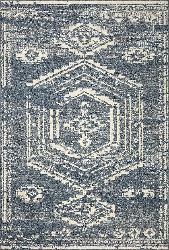 Loloi Magnolia Home by Joanna Gaines Gigi Collection GIG-03 Denim/Ivory 9'-2" x 13' Area Rug