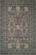 Loloi Rifle Paper Co. Rosa Collection RSA-01 Black 7'-6" x 9'-6" Area Rug