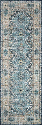Loloi II Skye Collection SKY-03 Denim/Natural 3'-6" x 5'-6" Accent Rug