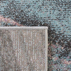 SAFAVIEH Glacier Collection Area Rug - 3' Square, Pink & Blue, Modern Abstract Design, Non-Shedding & Easy Care, Ideal for High Traffic Areas in Living Room, Bedroom (GLA126U)