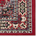 Home Dynamix Premium Sakarya Traditional Medallion Border Area Rug, Claret, 5'2"x7'4" Rectangle