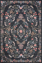 Loloi Rifle Paper Co. Maison Collection MAO-04 Tuileries Black 3'-9" x 5'-6", .19" Pile Height, Accent Rug
