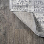 JONATHAN Y Modern Vintage Medallion Light Grey 6x6 Square Indoor Area Rug, Country, Floral, Easy-Cleaning for Living Room, Bedroom, Kitchen, Pet Friendly, Non-Shedding (MDP108B-6SQ)