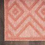 Nourison Home Versatile Coral Orange 7' x 10' Area Rug - Easy Clean, Non Shedding, Bed Room, Living Room, Dining Room, Kitchen (7' x 10')