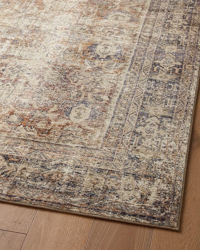 Loloi Amber Lewis Morgan Collection MOG-01 Sunset/Ink 8'-3" x 11'-3" 38" Thick Area Rug feat. CloudPile, Neutral, Room Décor, Vintage Inspired, Livingroom, Bedroom, Dining Area