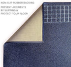 Custom Made Runner Rug for Kitchen Foyer Hallway Entry Choose Your Length 31 Inch Wide Geometric CheckeBlue Design Blue Color (29 feet x 31 Inch)