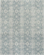 Dash and Albert Temple Wool Area Rug - 7.5 X 9.5 Ink Geometric Hand Micro Hooked Accent Rug - Durable, High Traffic Areas Hallway, Living Room, Stairs - Premium Luxury Hotel Quality Soft Breathable