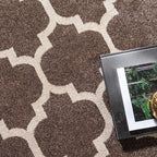 Rugs.com Lattice Collection Rug – 5' x 8' Brown Medium Rug Perfect for Bedrooms, Dining Rooms, Living Rooms