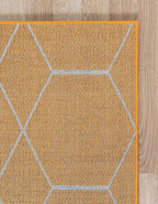 Unique Loom Trellis Frieze Collection Area Rug - Geometric (7' x 10', Orange/ Ivory)