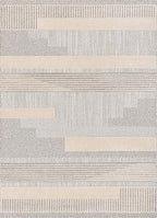 Well Woven Harlow Collection Briar Beige - Modern Tribal Minimalist Geometric 5x7 Area Rug - Ideal for Living Room, Dining Room & Bedroom - Durable, Stain Resistant & Easy to Clean