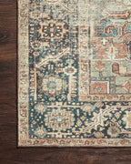 Loloi Margot Collection MAT-02 Terracotta/Lagoon 2'-6" x 9'-6" Runner Rug feat. CloudPile, No-Shed Easy Clean Large Patterned Area Rug for Living Room, Bedroom, Dining Area