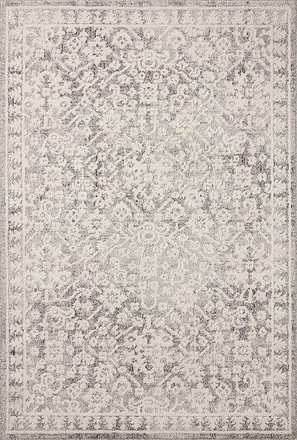Loloi Magnolia Home by Joanna Gaines Gigi Collection GIG-01 Grey/Ivory 6'-7" x 9'-2" Area Rug