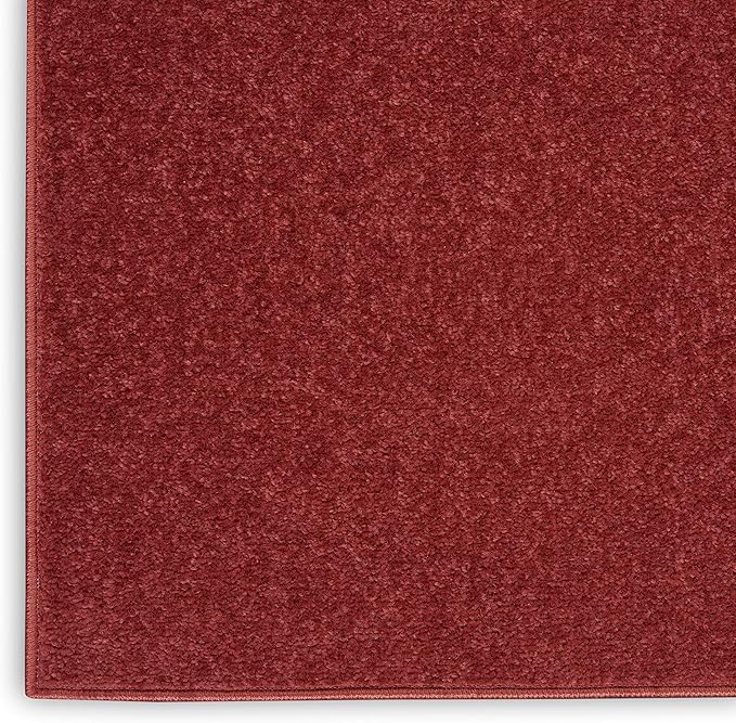 Nourison Home Nourison Essentials Brick Red 7' x 10' Area Rug - Easy Clean, Non Shedding, Bed Room, Living Room, Dining Room, Kitchen (7' x 10')