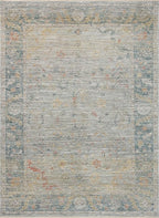 Loloi Magnolia Home by Joanna Gaines Millie Collection MIE-04 Slate/Multi 2'-7" x 8'-0", .25" Pile Height, Runner Rug