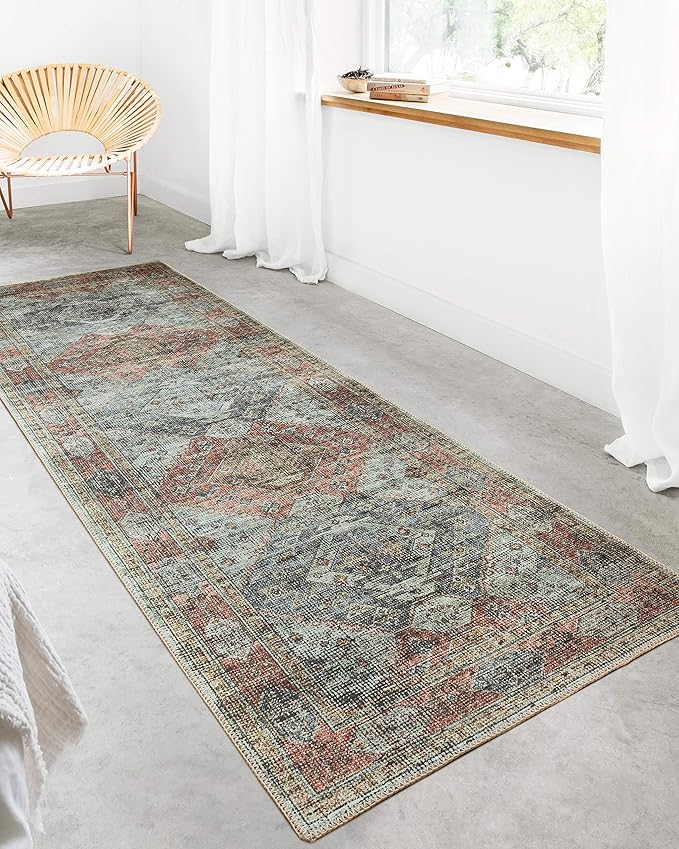Loloi Skye Collection SKY-06 Apricot/Mist 7' x 9' Oval Area Rug