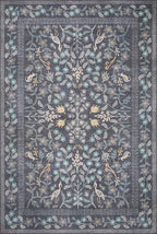 Loloi Rifle Paper Co. Maison Collection MAO-01 Nightingale Black 2'-6" x 9'-6", .19" Pile Height, Runner Rug