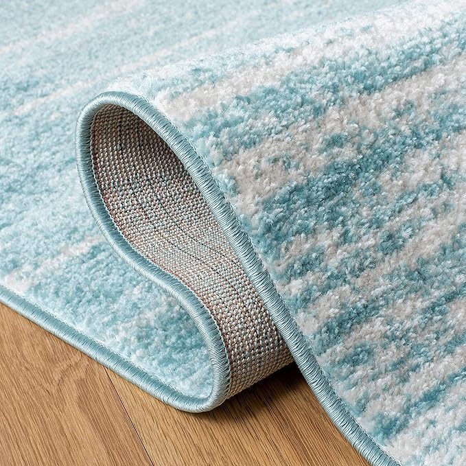 SAFAVIEH Area Rug 11x15 - Adirondack Collection - Large - Aqua & Ivory, Modern Ombre Design, Non Shedding & Easy to Clean, Ideal for Living Room, Bedroom, Office, Dining Space (ADR113J)