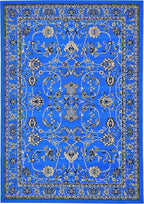 Unique Loom Sialk Hill Collection Area Rug - Washington (7' x 10' Rectangle Dark Blue/Black)