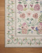 Loloi Rifle Paper Co. Rosa Collection RSA-01 Ivory 2'-6" x 7'-6" Runner Rug