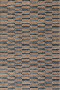 Dash & Albert Ravel Stripe Blue Machine Washable Rug, 7.5 X 9.5 Feet, Tan/Blue Stripe Pattern