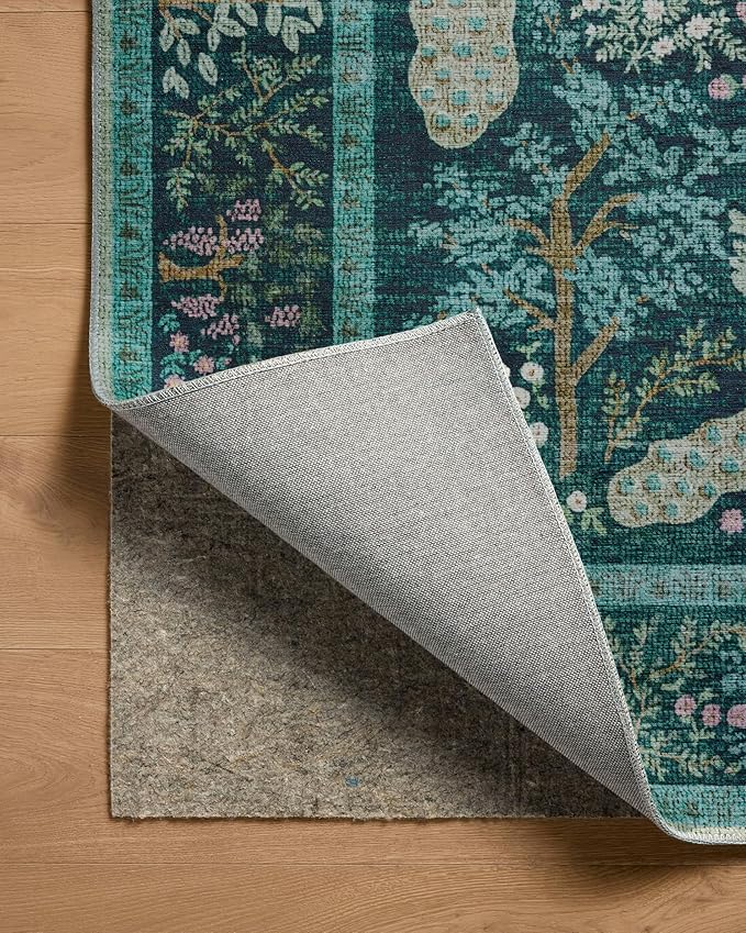 Loloi Rifle Paper Co. Canopy Collection CNP-05 Teal 2'-0" x 3'-0" Accent Rug