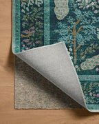 Loloi Rifle Paper Co. Canopy Collection CNP-05 Teal 2'-3" x 5' Accent Rug