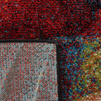 SAFAVIEH Glacier Collection 4' x 6' Red/Green GLA126Q Modern Abstract Non-Shedding Living Room Bedroom Accent Rug
