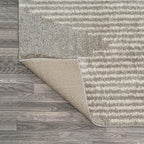 JONATHAN Y Elm Diamond Stripe Shag Gray/Ivory Indoor Area Rug, 5x8, Geometric, Bohemian, Contemporary, Easy-Cleaning for Living Room, Bedroom, Kitchen, Pet Friendly, Non-Shedding (MOH408B-5)