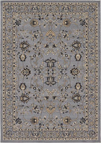 Unique Loom Sialk Hill Collection Area Rug - Washington (7' 1" x 10' Rectangle Gray/Black)