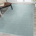 Eyely UES100S-9 Supersoft Haze Solid Low-Pile Indoor Area Rug Casual;Contemporary;Solid;Traditional, Bedroom, Kitchen, Living Room, Easy-Cleaning, Non-Shedding, 9 X 12, Light Blue
