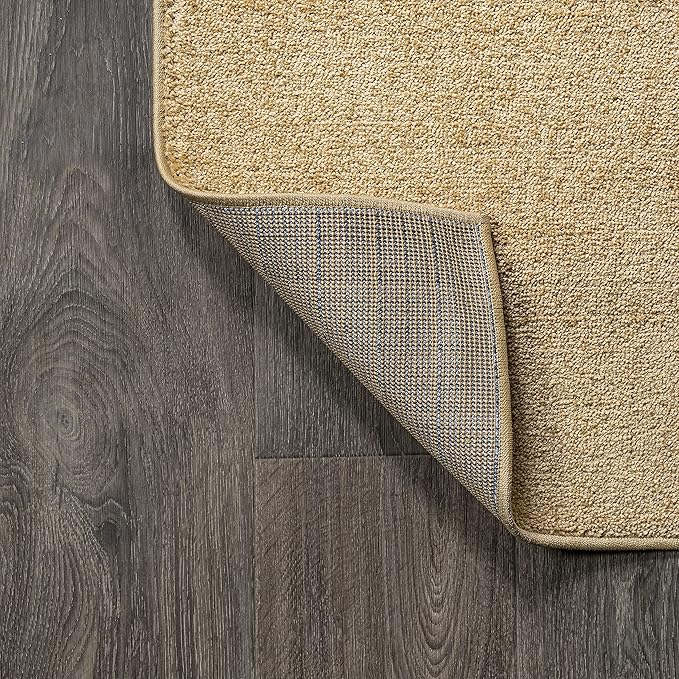 Eyely UES100B-14 Supersoft Haze Solid Low-Pile Indoor Area Rug, Coastal, Bohemian, Minimalist, Classic, Casual for Bedroom,Kitchen,Living Room,Non Shedding,Easy-Washing, Yellow, 10 X 14