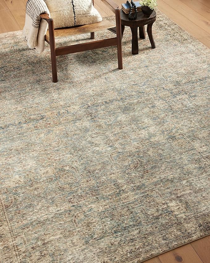 Loloi Amber Lewis Morgan Collection MOG-04 Sea/Sage 8'-3" x 11'-3" 38" Thick Area Rug feat. CloudPile, Neutral, Room Décor, Vintage Inspired, Livingroom, Bedroom, Dining Area