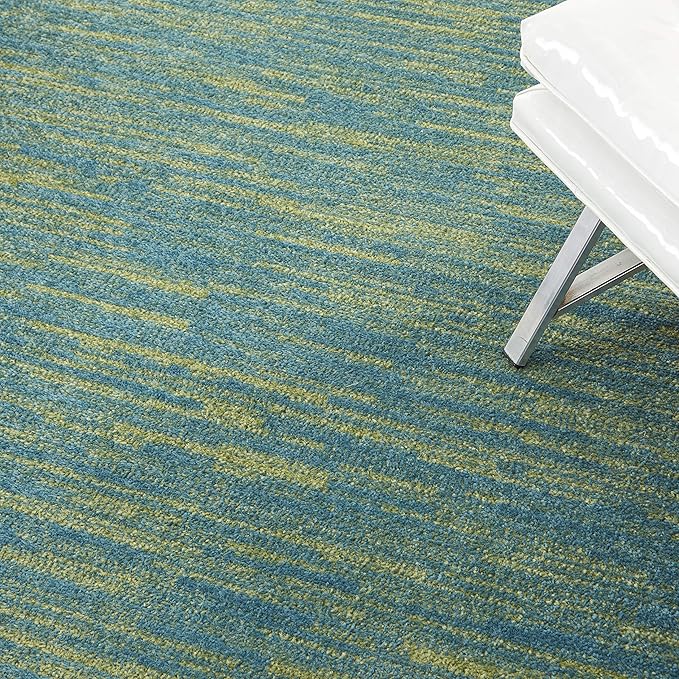 Nourison Home Nourison Essentials Blue Green 6' x 9' Area Rug - Easy Clean, Non Shedding, Bed Room, Living Room, Dining Room, Kitchen (6' x 9')
