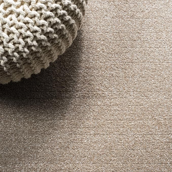 JONATHAN Y Haze Solid Low-Pile Beige Indoor Area Rug 3x5, Coastal,Bohemian,Minimalist,Classic, Easy-Cleaning for Living Room,Bedroom,Kitchen,Pet Friendly,Non-Shedding (SEU100G-3)