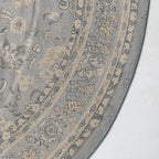 Unique Loom Sialk Hill Collection Area Rug - Washington (4' 1" Round Gray/Black)