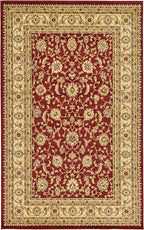 Unique Loom Voyage Collection Traditional Oriental Classic Intricate Design Area Rug (5' 0 x 8' 0 Rectangular, Red/Gold)