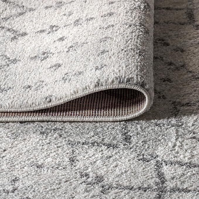 JONATHAN Y Boho Vintage Diamond Cream/Gray Oval Area Rug 3X5 ft, Moroccan Hype for Living Room, Bedroom, Kitchen, Office, Easy-Cleaning, High Traffic, Pet-Friendly, Non-Shedding (MOH101B-3OV)