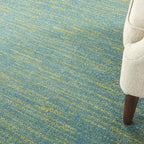 Nourison Home Nourison Essentials Blue Green 5' x Square Area Rug - Easy Clean, Non Shedding, Bed Room, Living Room, Dining Room, Kitchen (5' x Square)