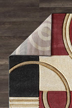 GLORY RUGS Area Rug Modern 2x7 Dark Red Soft Hand Carved Contemporary Floor Carpet with Premium Fluffy Texture for Indoor Living Dining Room and Bedroom Area