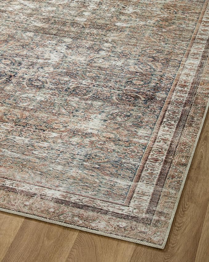Loloi Chris Loves Julia Jules Collection JUL-09 Ink/Terracotta 9'-6'' x 14', .13" Pile Height, Area Rug