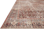 Loloi Layla Collection LAY-11 Cinnamon/Sage 3'-6" x 5'-6" .13" Thick Accent Rug, Soft, Durable, Vintage Inspired, Distressed, Low Pile, Non-Shedding, Easy Clean, Printed, Living Room Rug