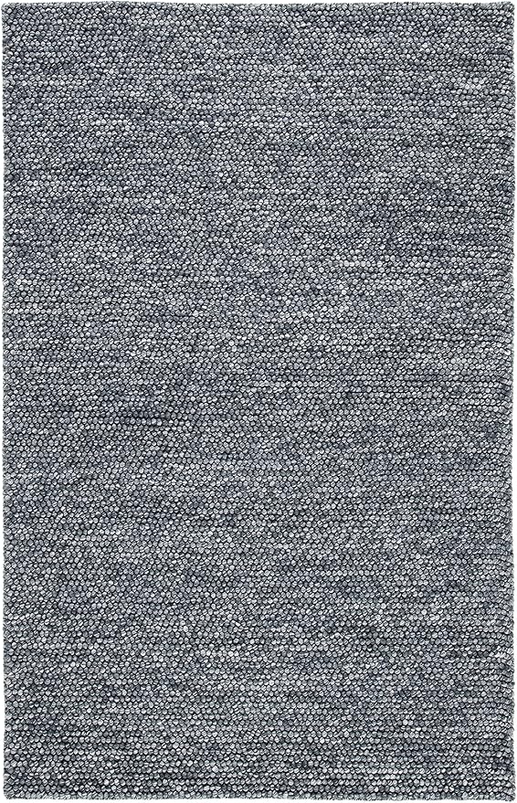 Safavieh Area Rug 6x8 - Natura Collection - Dark Grey, Handmade Wool Blend, Textured Design, Ideal for Living Room, Bedroom, Dining Space (NAT620H)