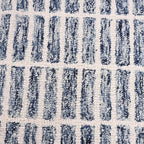 Hand-Tufted 100% Wool Area Rug – Unique Modern Geometric Grid Pattern, Soft Plush Textured Carpet for Living Room, Bedroom, Dining Room & Entryway (Denim Blue, 5' x 7')